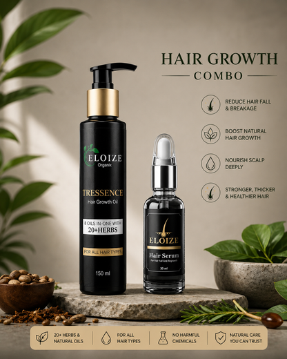 2in1 Bundle- Hair Growth Oil & Hair Serum(Free Shipping)